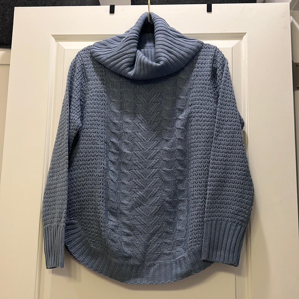 Jason Maxwell Blue Cowl Neck Sweater| Size Large| New with tags